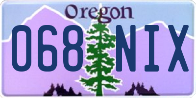 OR license plate 068NIX