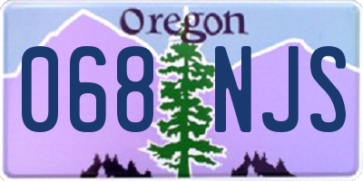 OR license plate 068NJS