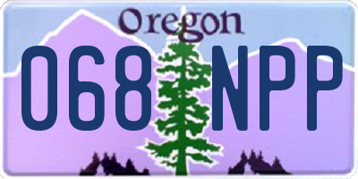 OR license plate 068NPP