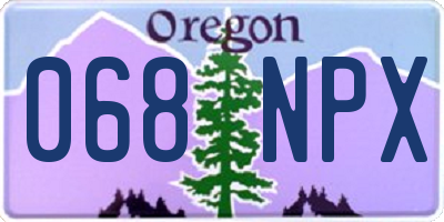 OR license plate 068NPX