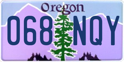 OR license plate 068NQY