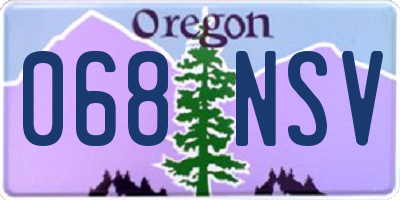 OR license plate 068NSV