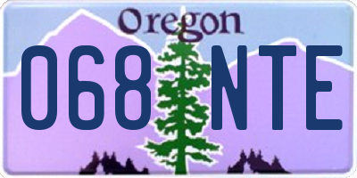 OR license plate 068NTE
