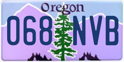 OR license plate 068NVB