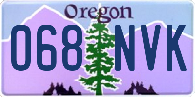 OR license plate 068NVK