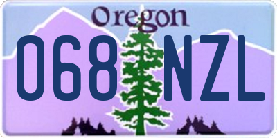 OR license plate 068NZL