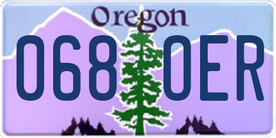 OR license plate 068OER