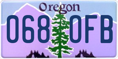 OR license plate 068OFB