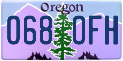 OR license plate 068OFH