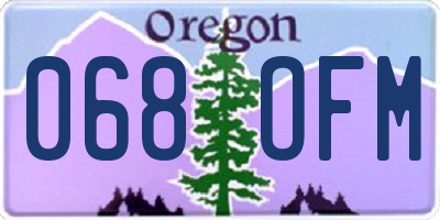 OR license plate 068OFM