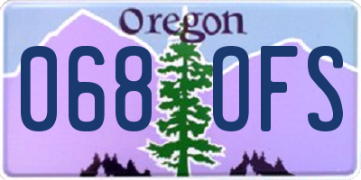 OR license plate 068OFS