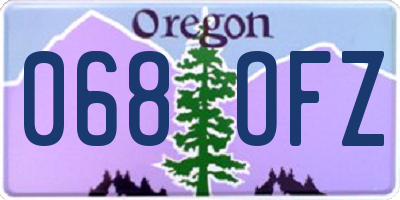 OR license plate 068OFZ