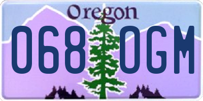 OR license plate 068OGM