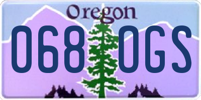 OR license plate 068OGS