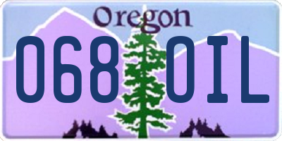 OR license plate 068OIL
