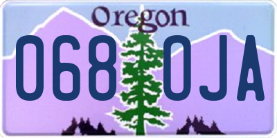 OR license plate 068OJA