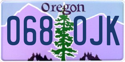 OR license plate 068OJK