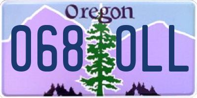 OR license plate 068OLL