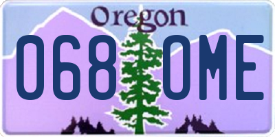 OR license plate 068OME