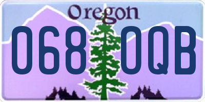 OR license plate 068OQB