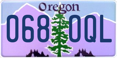 OR license plate 068OQL