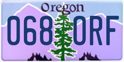 OR license plate 068ORF
