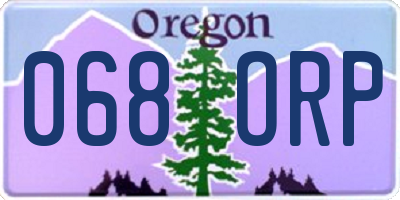 OR license plate 068ORP