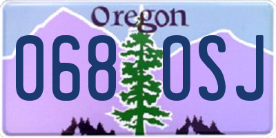 OR license plate 068OSJ