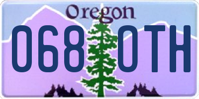 OR license plate 068OTH