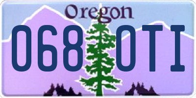 OR license plate 068OTI