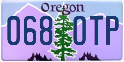 OR license plate 068OTP
