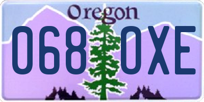 OR license plate 068OXE