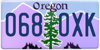 OR license plate 068OXK