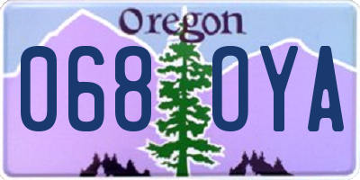 OR license plate 068OYA