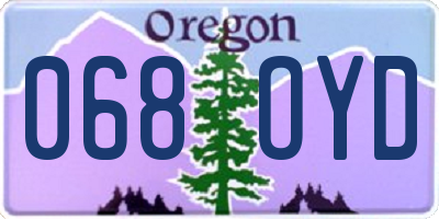 OR license plate 068OYD