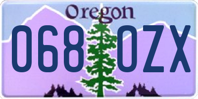 OR license plate 068OZX