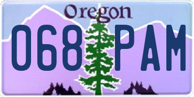 OR license plate 068PAM