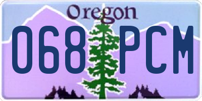 OR license plate 068PCM
