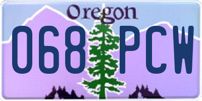 OR license plate 068PCW