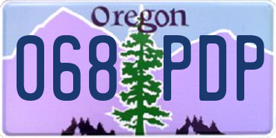 OR license plate 068PDP