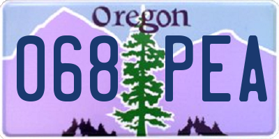OR license plate 068PEA