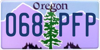 OR license plate 068PFP