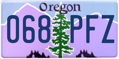 OR license plate 068PFZ