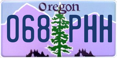 OR license plate 068PHH