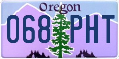 OR license plate 068PHT