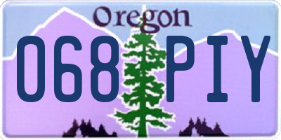 OR license plate 068PIY
