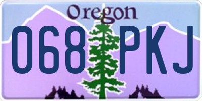 OR license plate 068PKJ