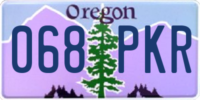 OR license plate 068PKR