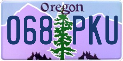 OR license plate 068PKU