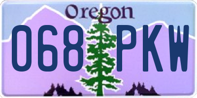 OR license plate 068PKW